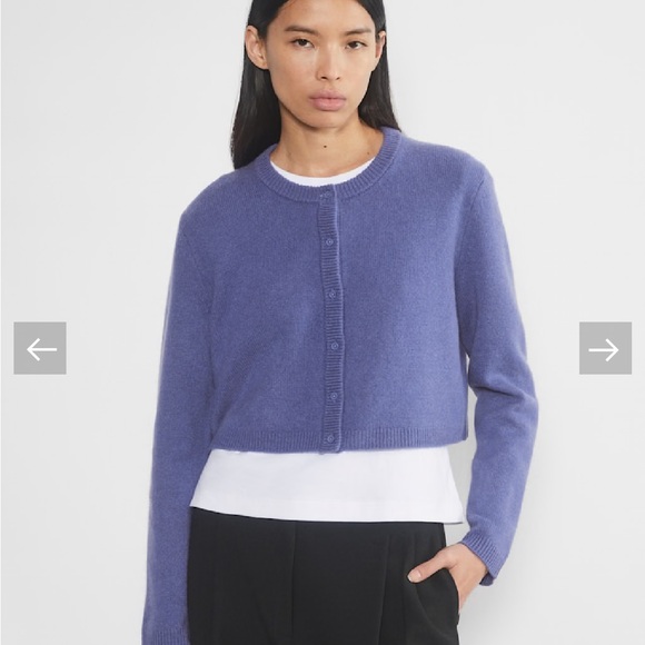 Aritzia Cashmere Periwinkle Cardigan - Picture 5 of 9